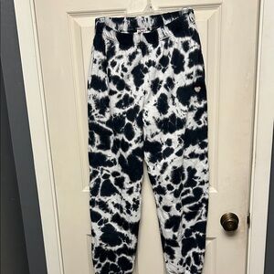 BOBS from Skechers Black and White Tie-Dye Joggers